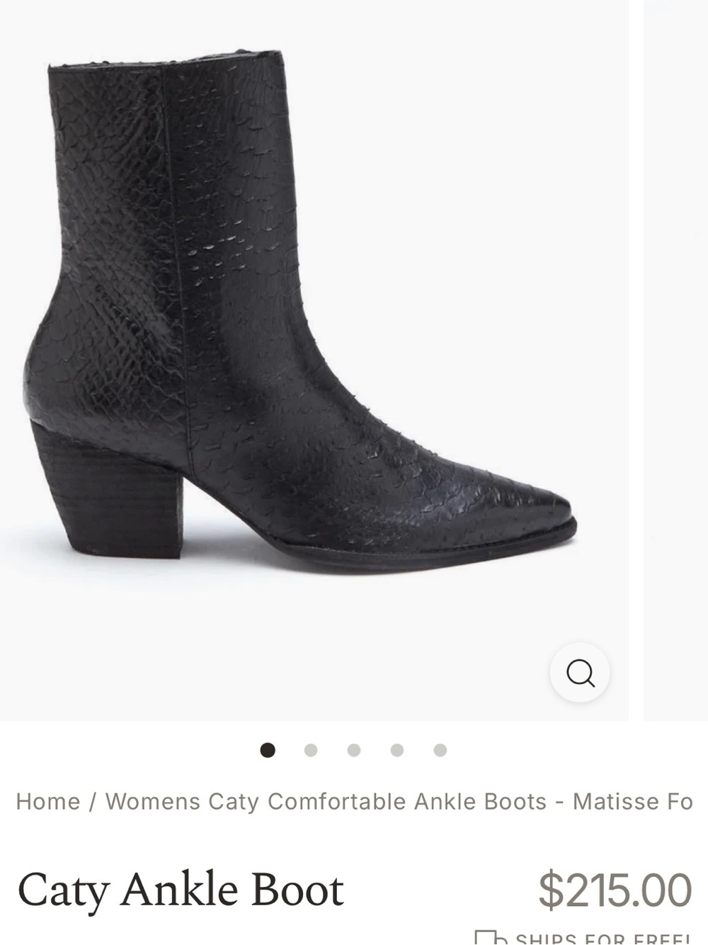 Matisse Caty Pointed Ankle Boot - Brown